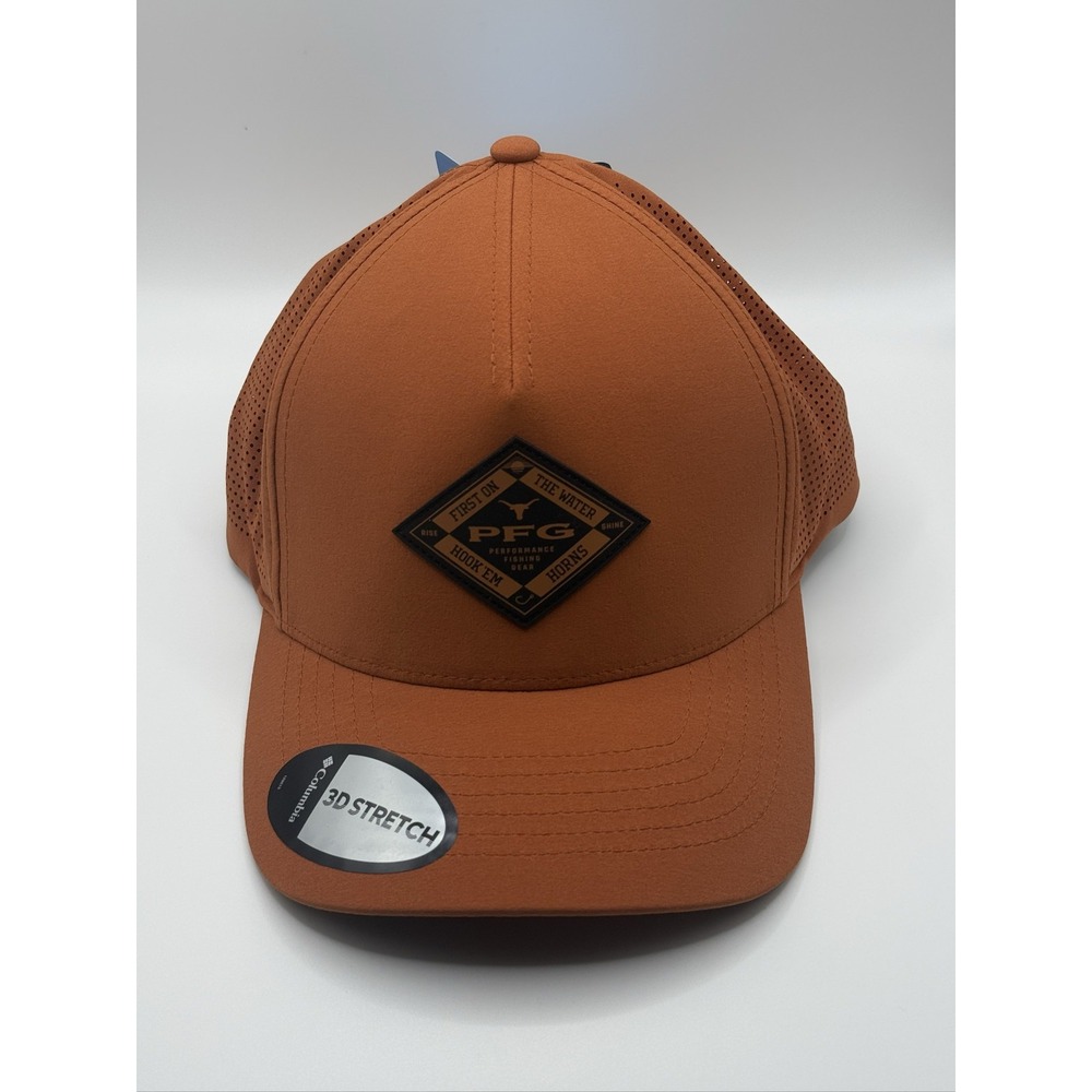 Columbia Texas Longhorns PFG Elite 3D Stretch Snap Back Hat Orange XU9348-824